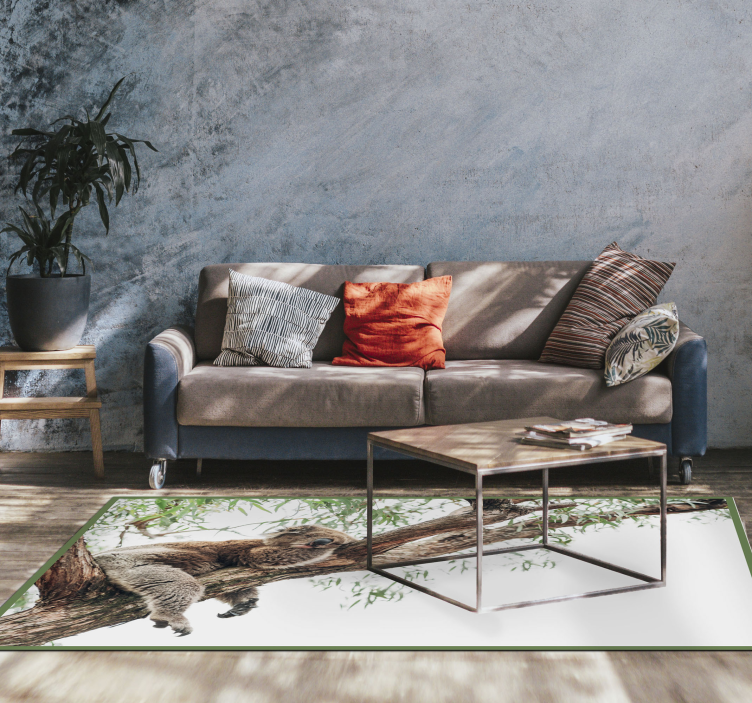 Koala tree scene animal vinyl rug - TenStickers