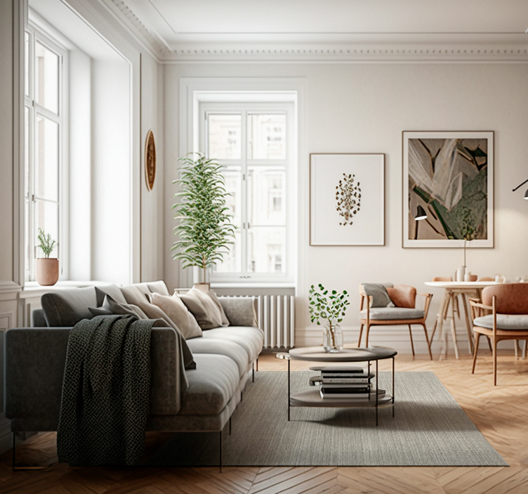 Light brown flax texture  texture carpet - TenStickers