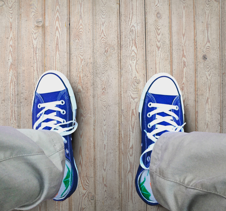 Light brown planks wood effect vinyl rug - TenStickers