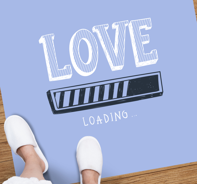 Loading text love custom rug - TenStickers