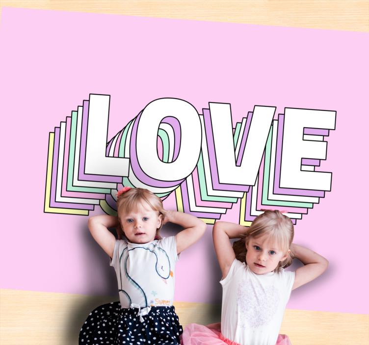 Love Typography Display custom rug - TenStickers