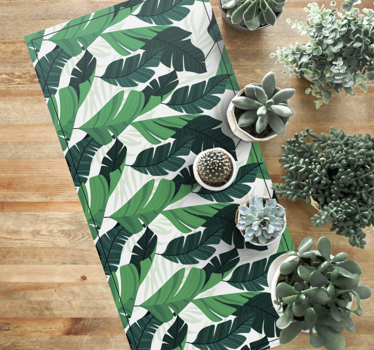 LUSH GREEN FOLIAGE nature vinyl rug - TenStickers