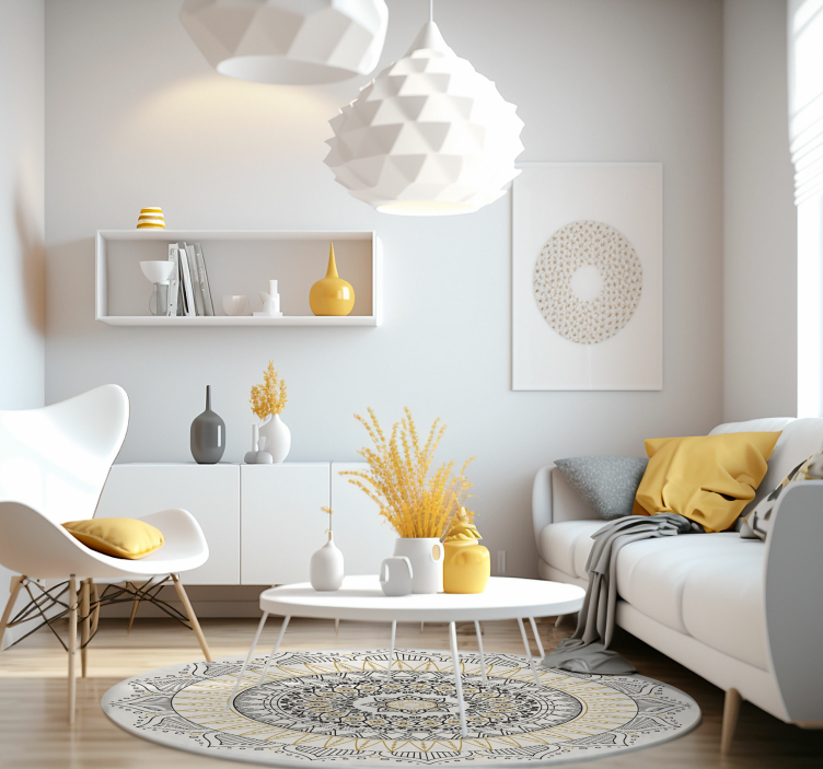 Mandala Centerpiece mandala vinyl rug - TenStickers