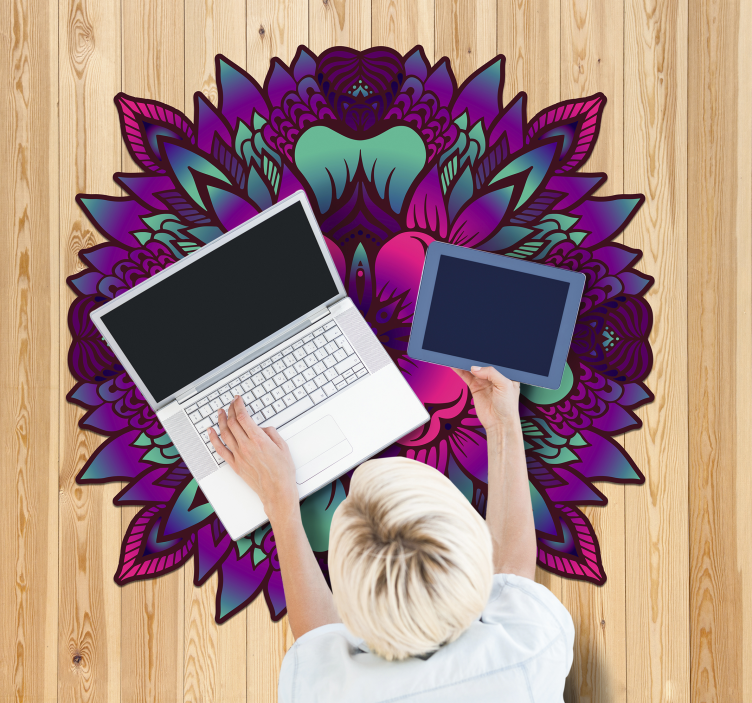 Mandala Design mandala vinyl rug - TenStickers