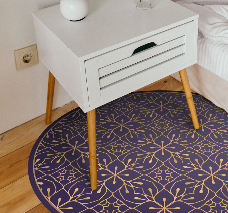 Mandala Floral Elegance mandala vinyl rug - TenStickers