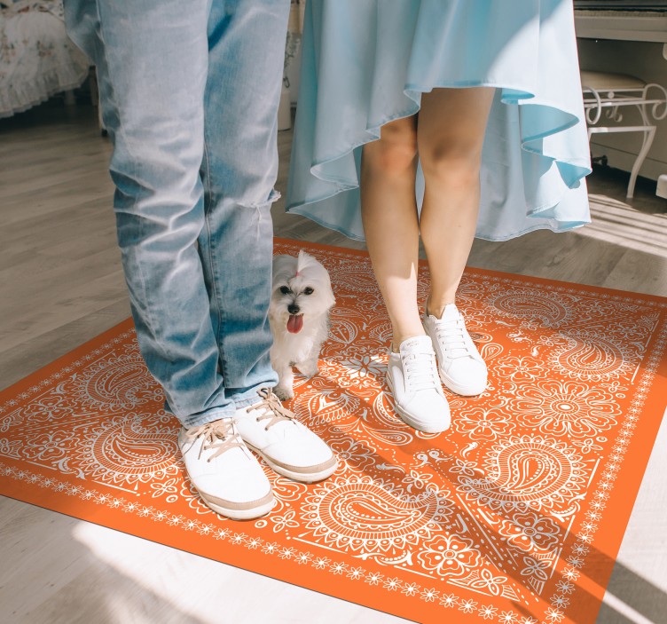 Mandala Ornament mandala vinyl rug - TenStickers