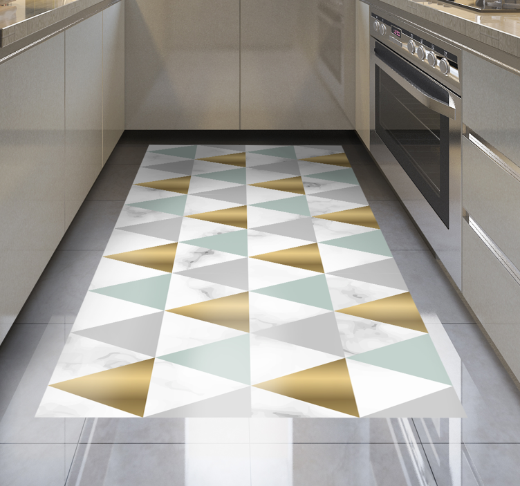 marble triangles geometric rugs - TenStickers