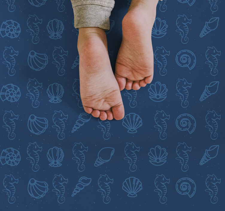 Marine Motifs Illustration animal vinyl rug - TenStickers