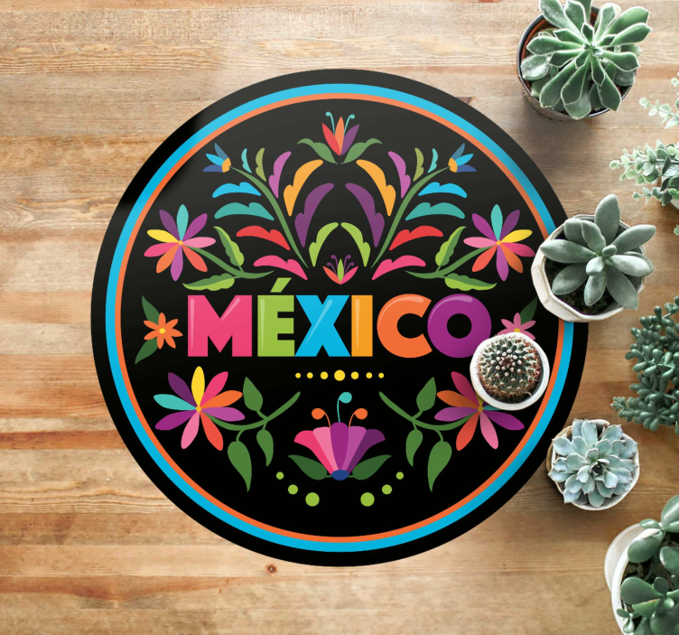 Mexican Folklore ethnic vinyl rug - TenStickers