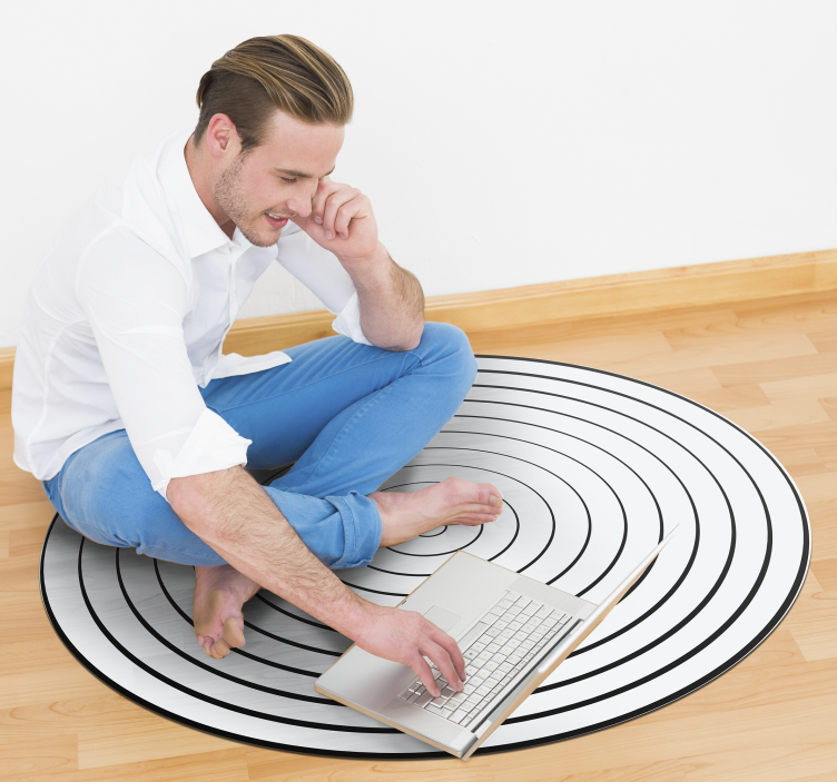 Minimalist vinyl carpet sound waves - TenStickers