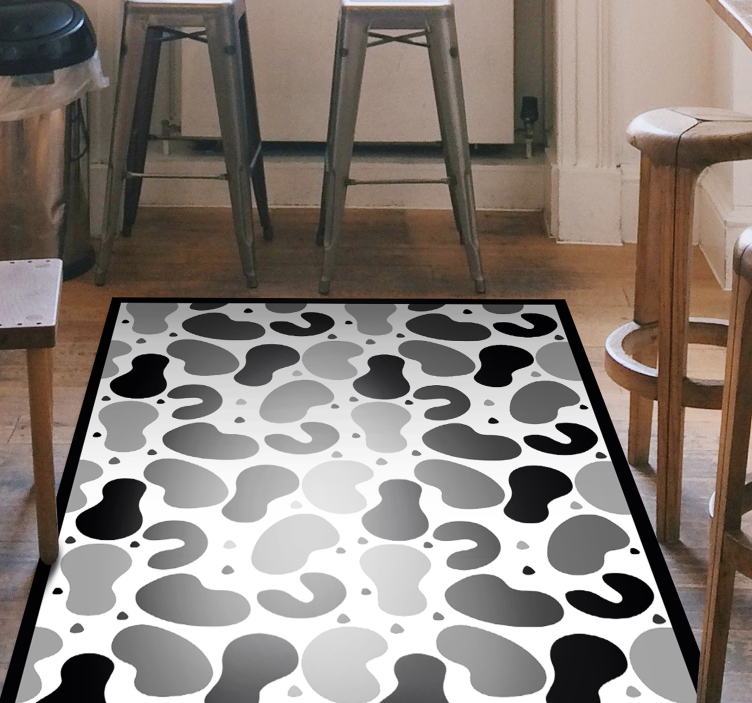 Modern black and white dots modern rug - TenStickers