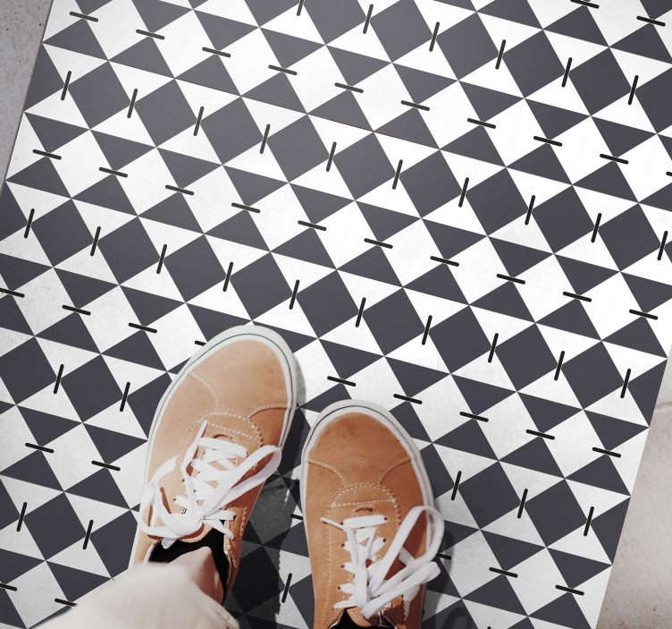 Modern Diamond Pattern geometric vinyl rug - TenStickers