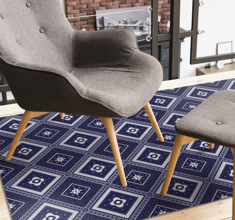 Modern tiles mosaic geometric rugs - TenStickers