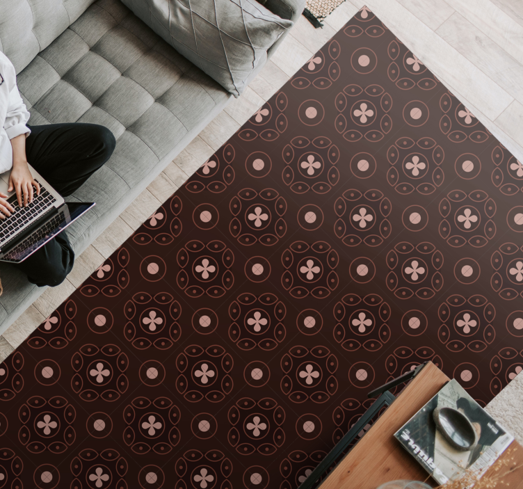 Mosaic Circular Patterns mosaic vinyl rug - TenStickers