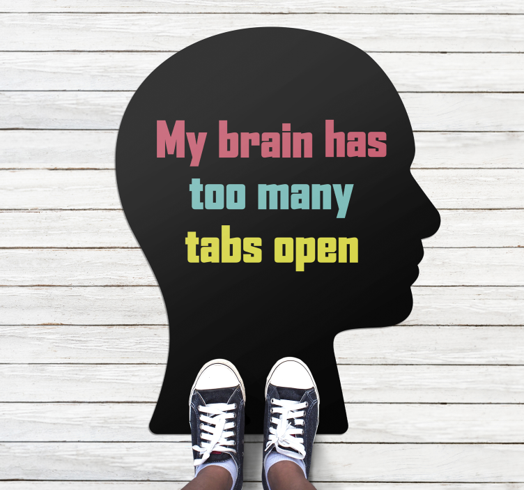 My brain has too many tabs open custom rug - TenStickers