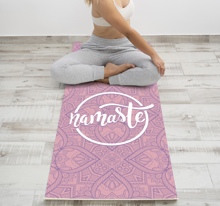 namaste yoga custom rug - TenStickers