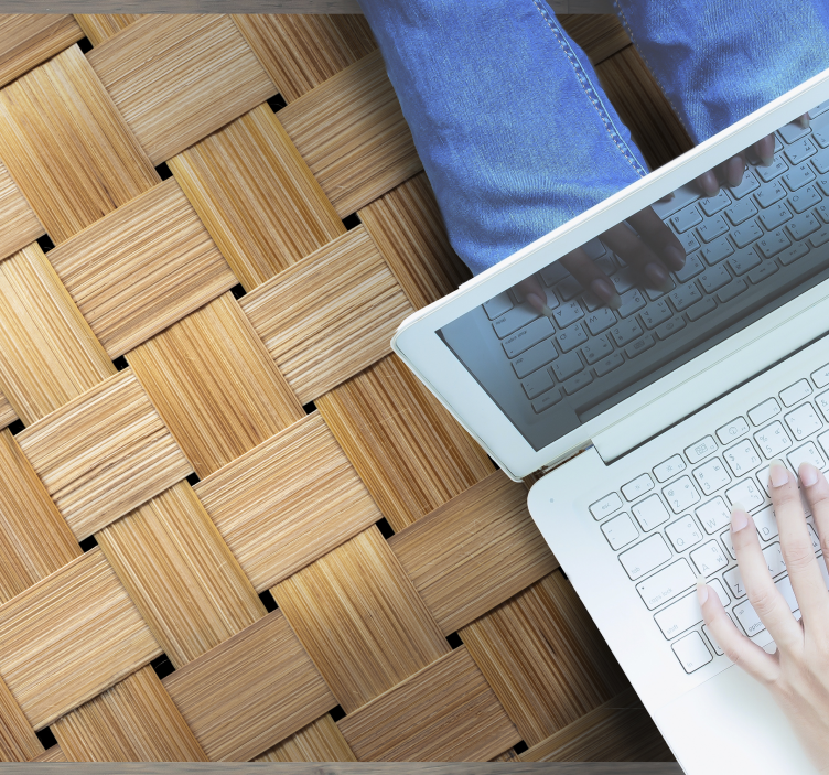 Natural bamboo pattern texture carpet - TenStickers