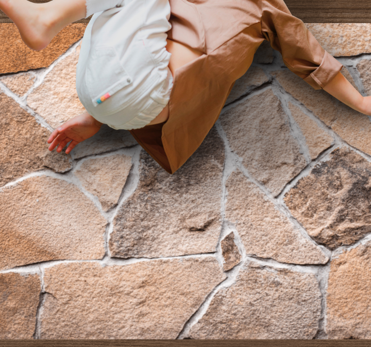 Natural lifelike impression stone effect vinyl rug - TenStickers