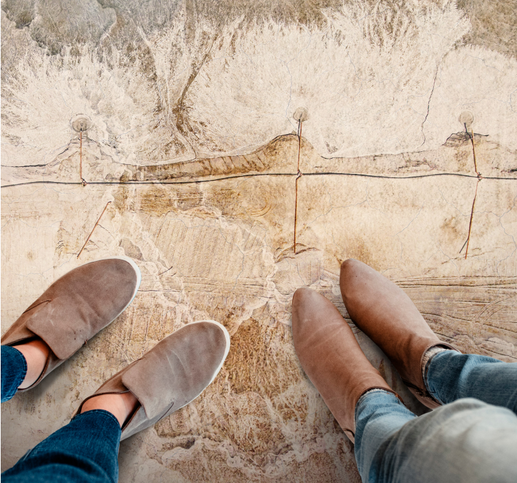 Stone effect vinyl rug with natural stone look - TenStickers