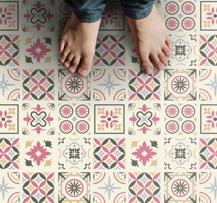 "Nicolle" collage tile carpet - TenStickers