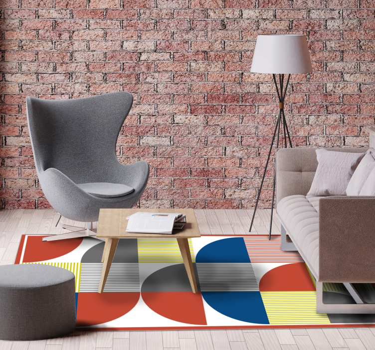Nordic semicercles vinyl rug - TenStickers