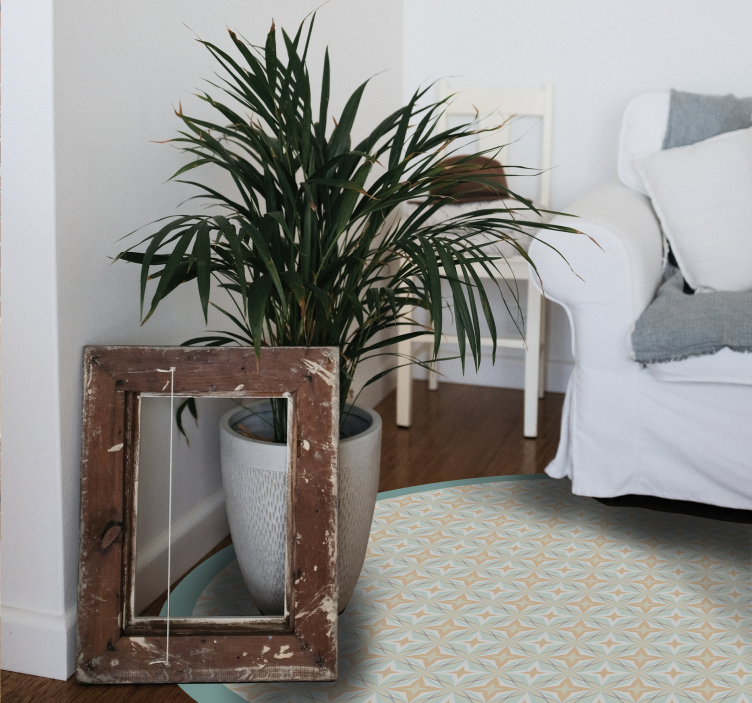 Nordic style with circles nordic rug - TenStickers