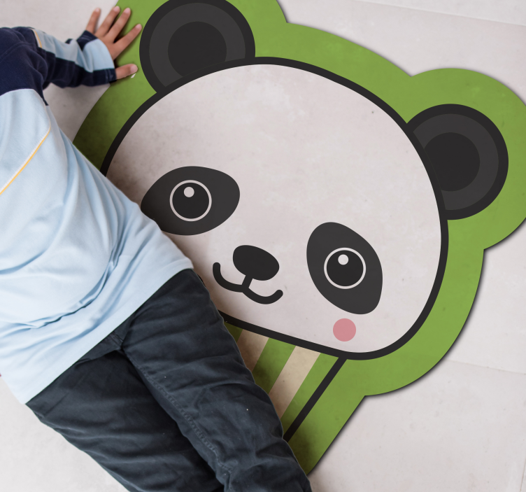 Panda Cub Design nursery vinyl rug - TenStickers