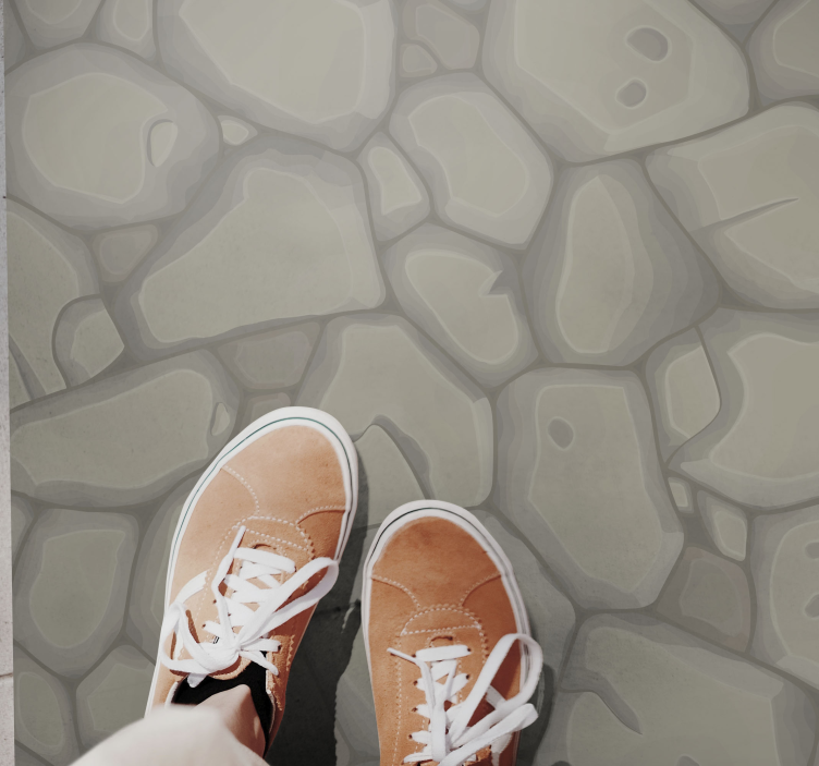 Paved tile pattern hallway runners - TenStickers