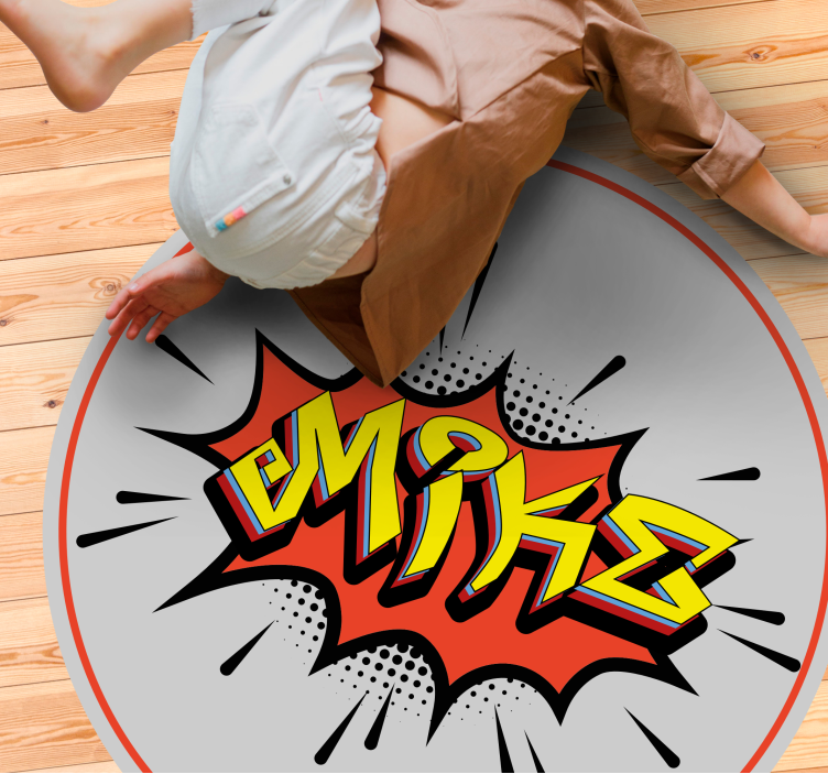 Name explosion custom vinyl rug - TenStickers