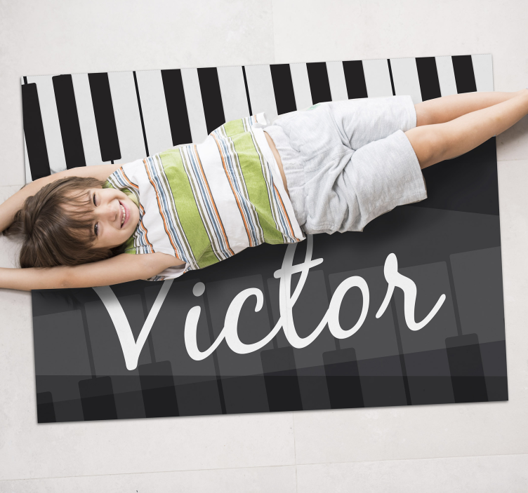 Piano Keyboard Customizable custom vinyl rug - TenStickers