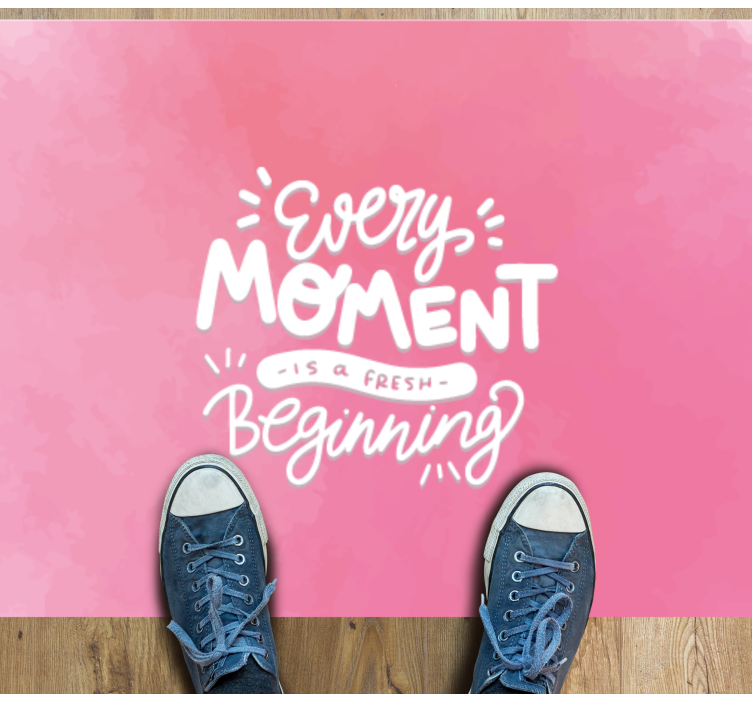 Pink watercolor positive quote rectangular rug - TenStickers