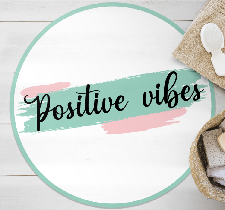 Positive Vibes custom rug - TenStickers