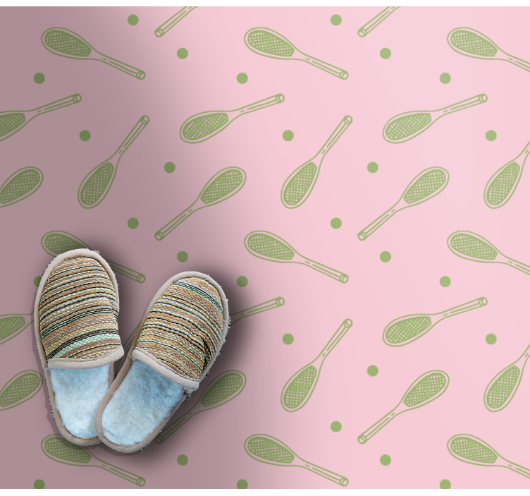 Racket Pattern game vinyl rug - TenStickers