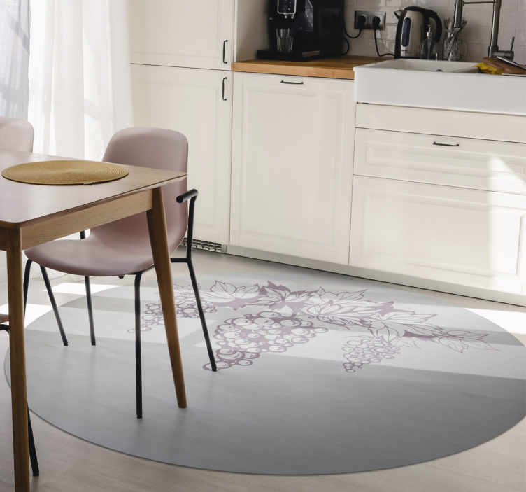 Retro grapes nature rug design - TenStickers