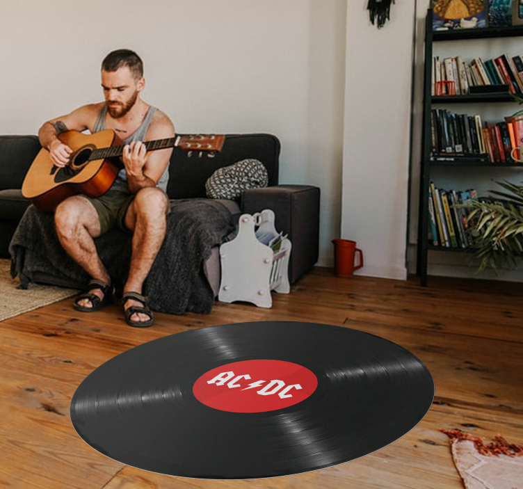 Wonderful rock music ACDC vinyl rug - TenStickers