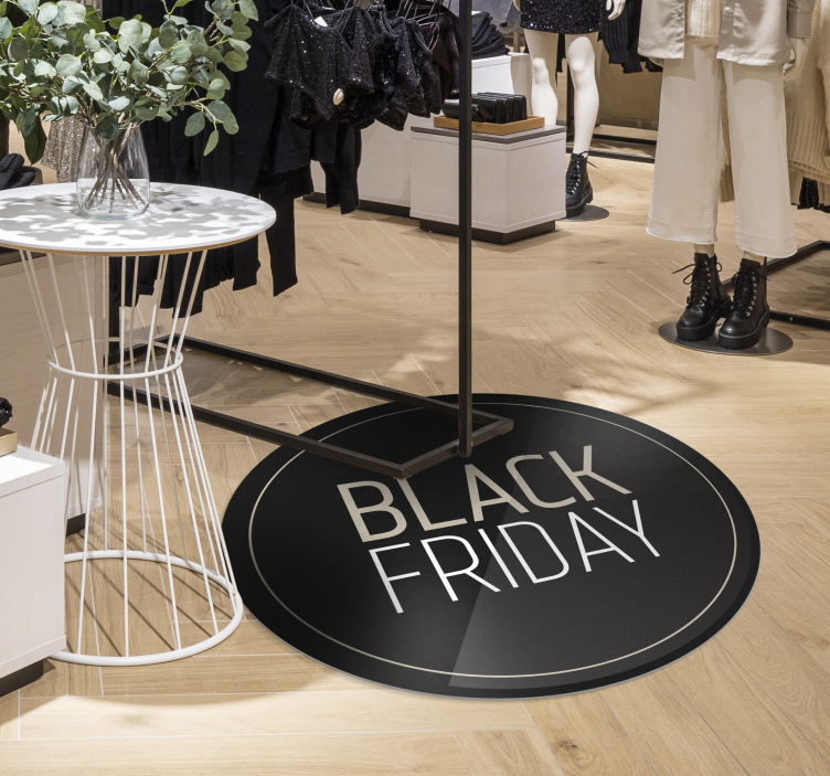 round Black Friday circular rug - TenStickers