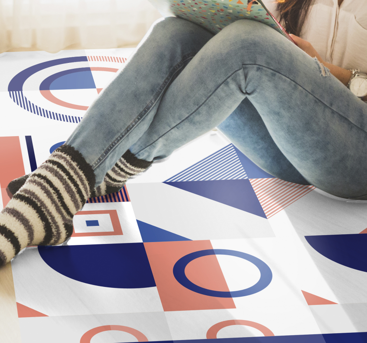 Scandinavian geometric pattern geometric rugs - TenStickers
