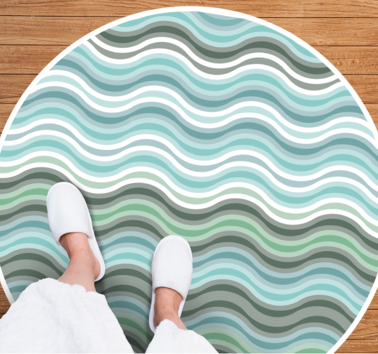 Scandinavian waves Nordic rug - TenStickers