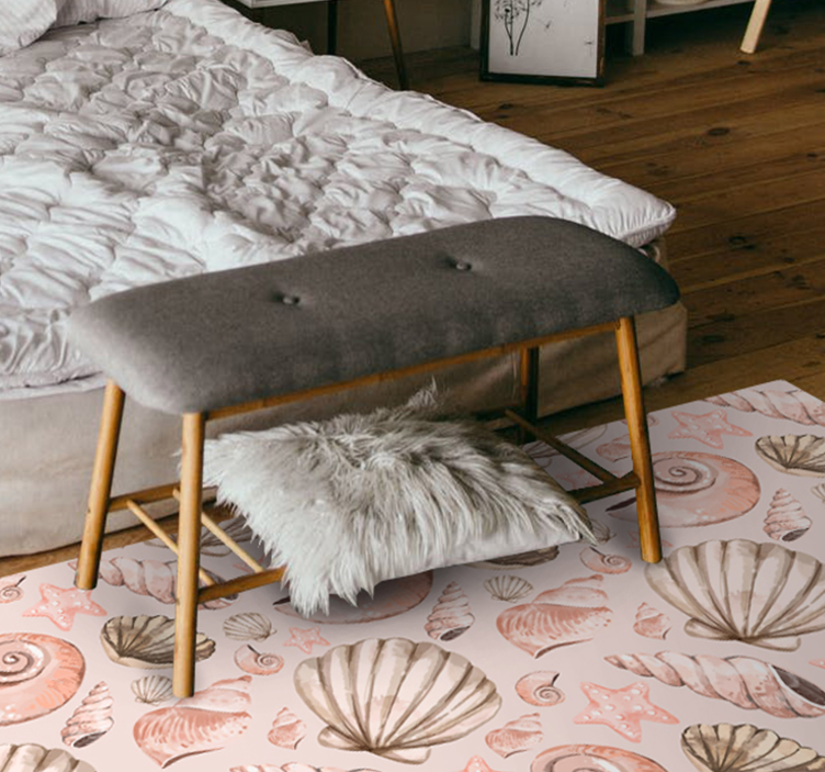 Seashell Patterns animal vinyl rug - TenStickers