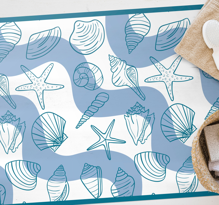 Seaside Motifs animal vinyl rug - TenStickers