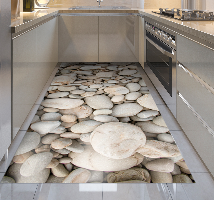 Set of nature stone effect vinyl rug - TenStickers