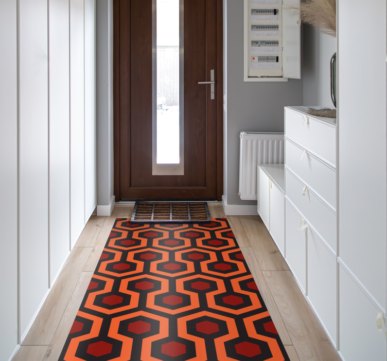 Shining hallway geometric pattern rug - TenStickers