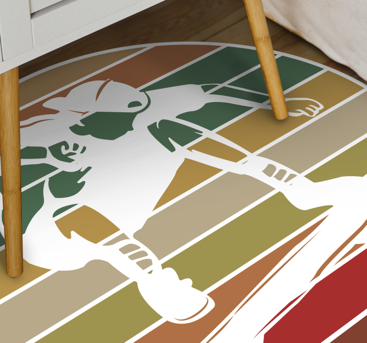 Skater Silhouette teen vinyl rug - TenStickers