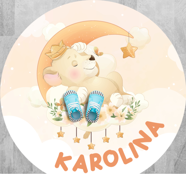 Sleepy Lion custom vinyl rug - TenStickers