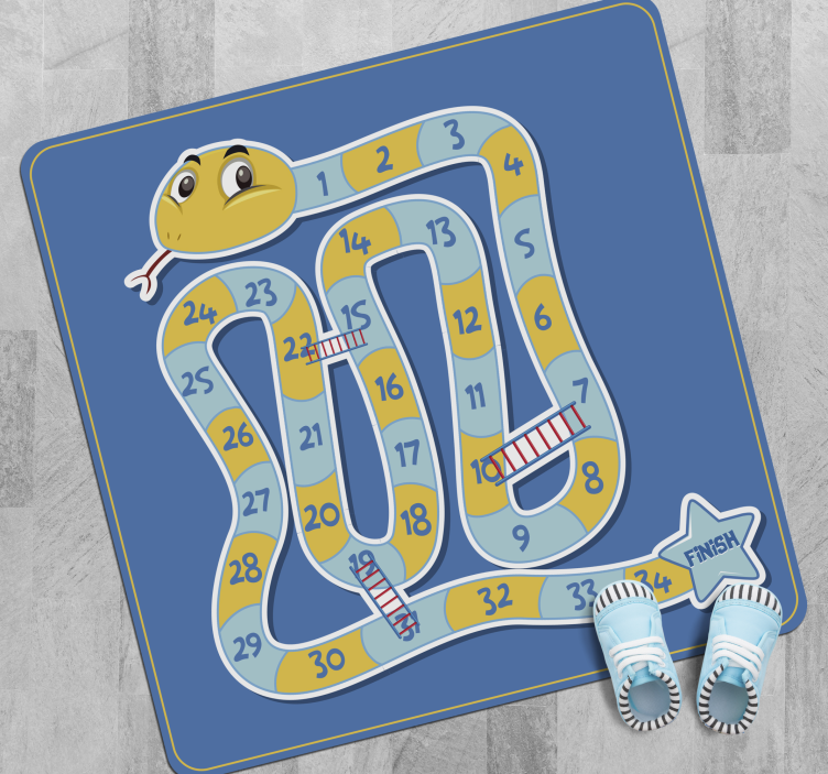 Snake and ladders game vinyl rug - TenStickers