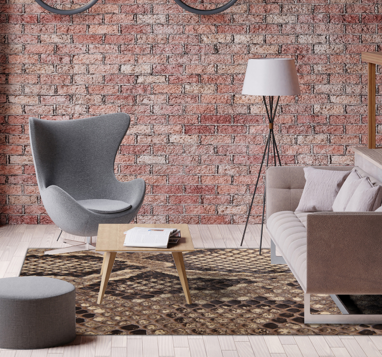 Snakeskin animal print vinyl rug - TenStickers