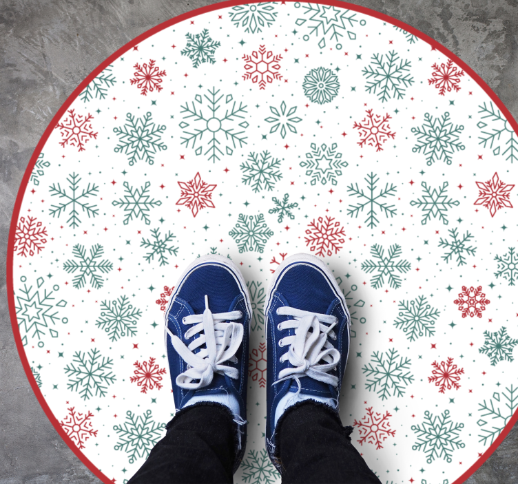 Snowflake Roundel Christmas carpet runner - TenStickers
