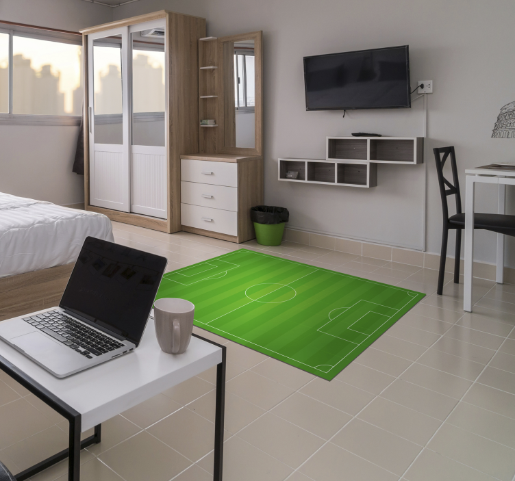 Soccer Field Concept game vinyl rug - TenStickers