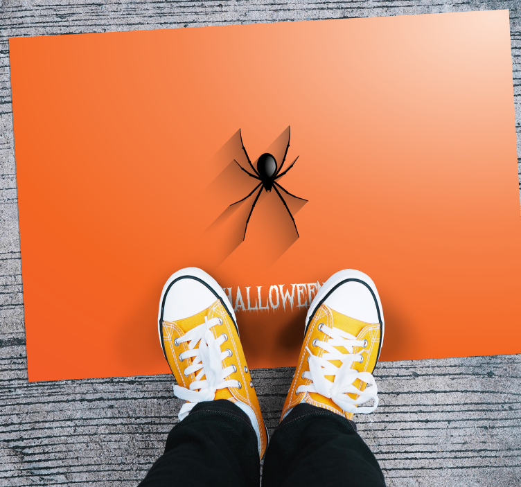 Spider Halloween vinyl hall rug - TenStickers