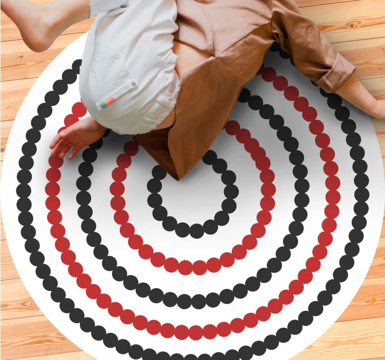 Spiral Dot Pattern geometric vinyl rug - TenStickers